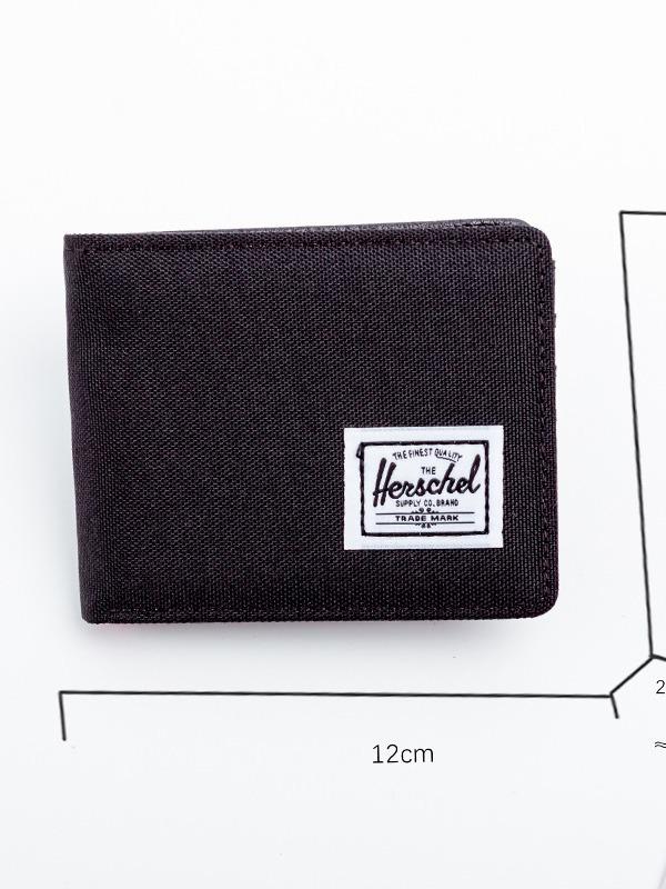 Trendy Korean Style Men's Short Canvas Wallet - Solid Color Coin Purse & Billfold