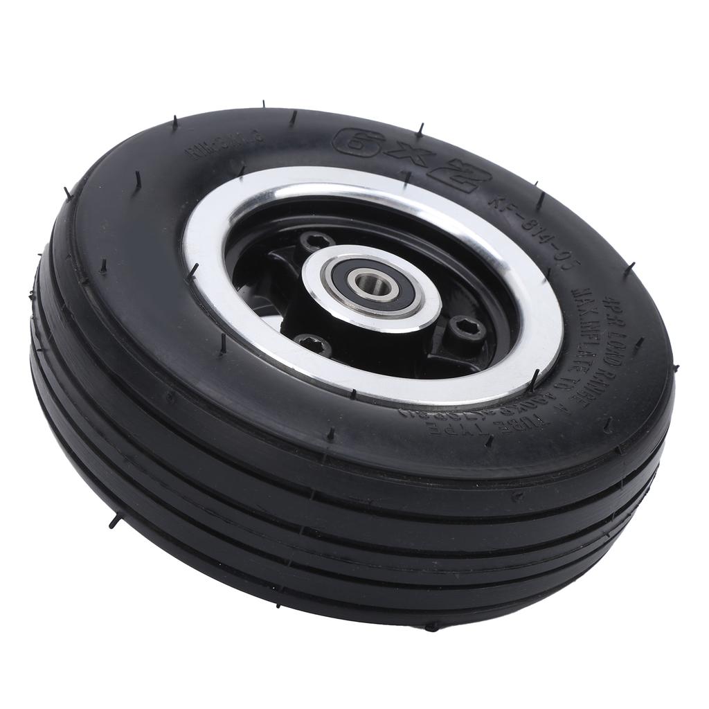 6 Inch Solid Tire 6 X 2 Wheel Rim and Tires Set with Alloy Rims for Electric Scooter Accessories