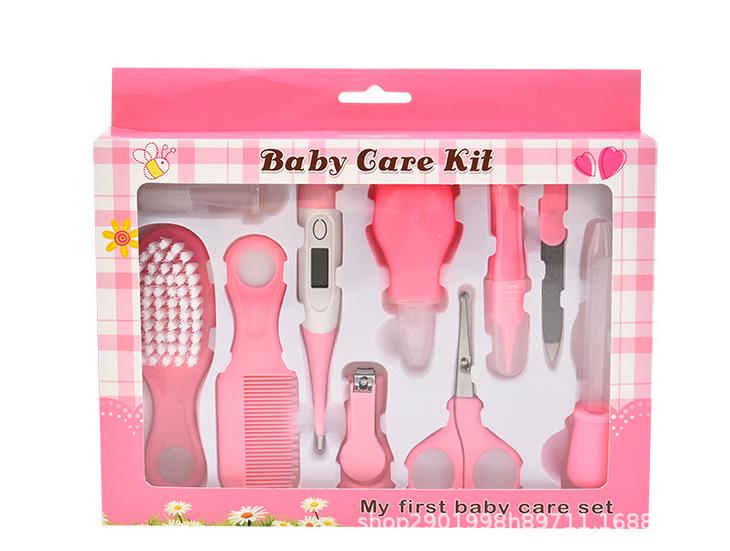 10-Piece Baby Care Set: Nail Clippers, Scissors, Toothbrush, Nasal Aspirator