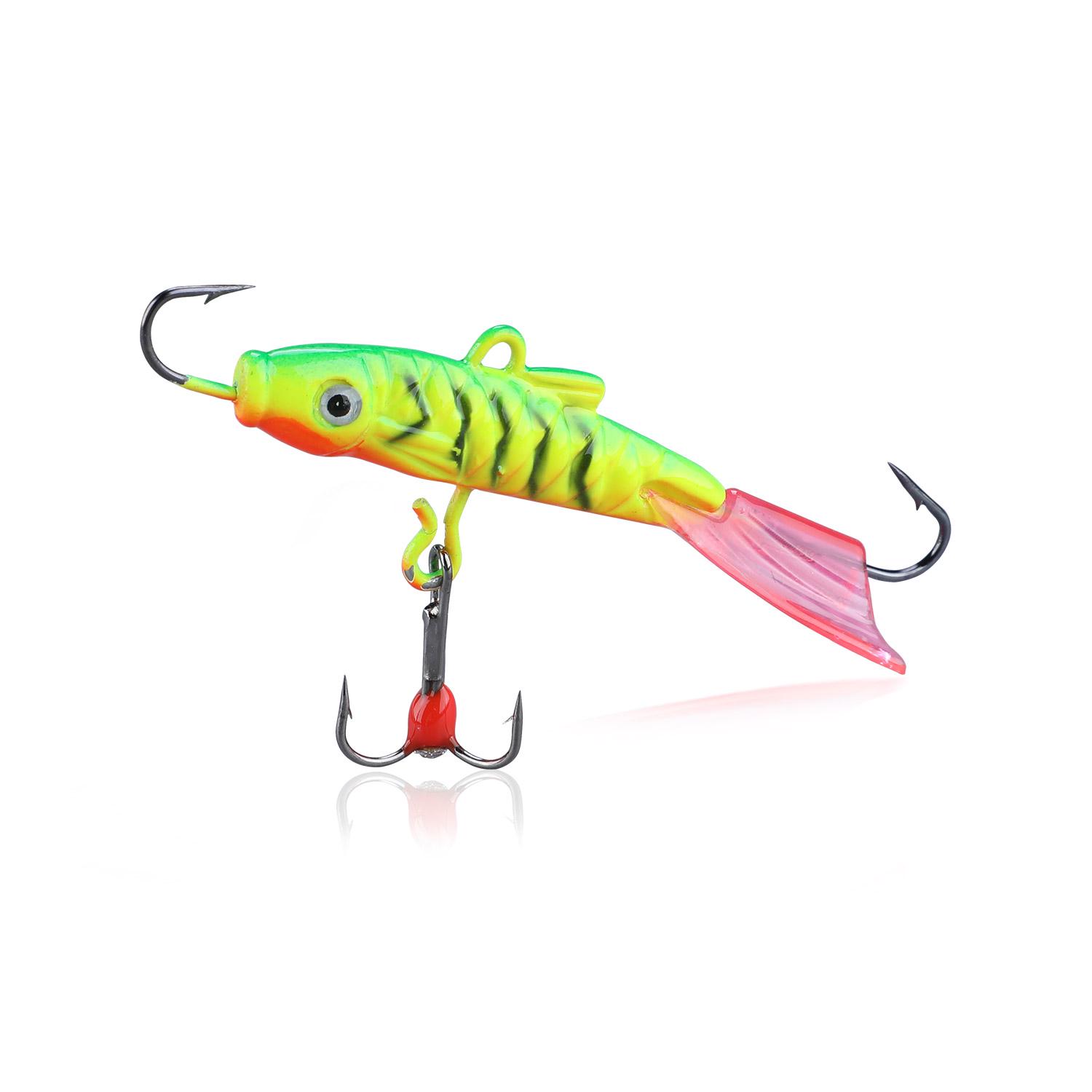 

Sougayilang Жесткие приманки для рыбалки, мормышки для льда, тройные крючки, искусственные зимние приманки, Umpan Pancing зелёный