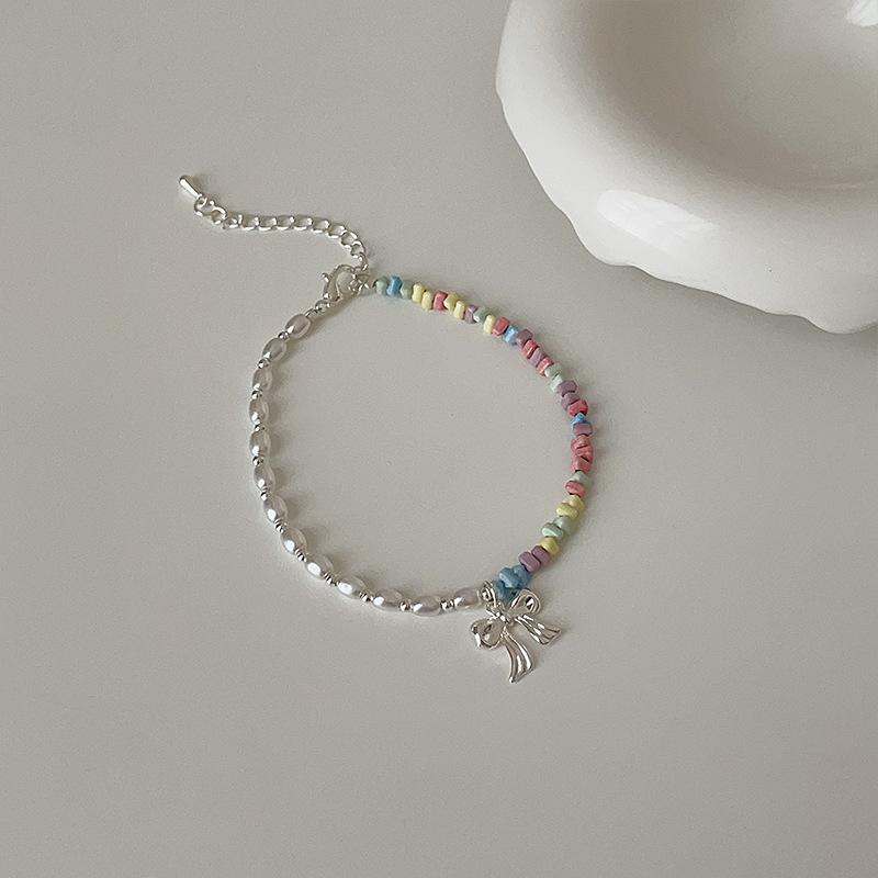 

Ожерелье с жемчужным бантом цвета допамина, браслет для женщин, милый, изысканный, модный, универсальный, цепочка на шею, цепочка на ключицу