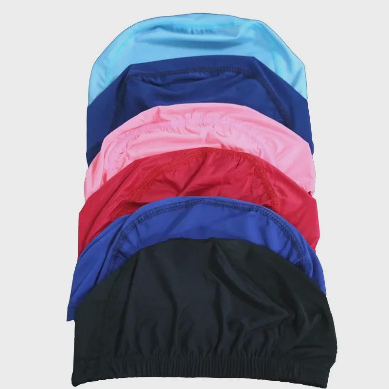 Schnelltrocknende Schwimmkappe für Erwachsene für langes Haar – Unisex, einfarbig