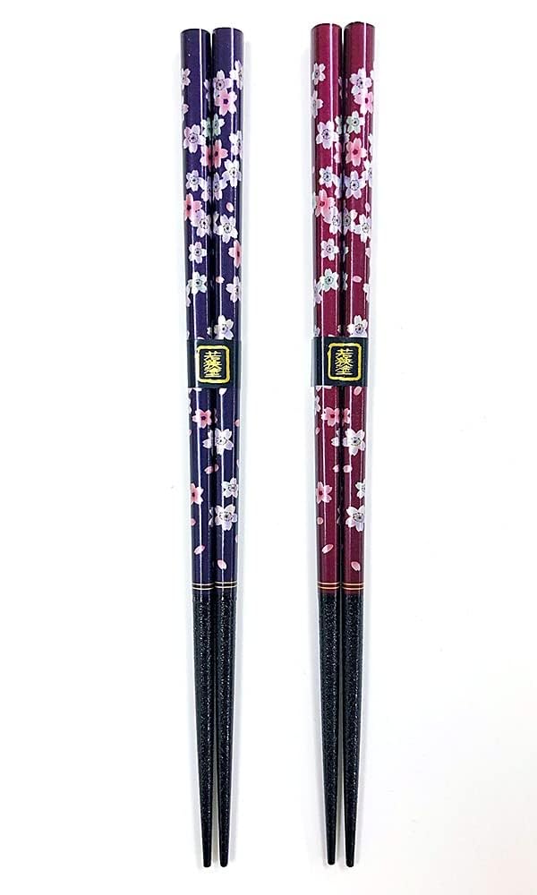 Couple Japanese Flower Navy Domestic Paulownia Box with Respect for the Aged 60th Ancient Chopsticks Chopsticks, Dishwasher, Flyer, Blue, Red,