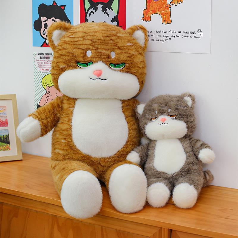 

Striped Cartoon Cat Plush Pillow - Large Stuffed Animal Gift for Kids 35 cm, 0.22 kg
