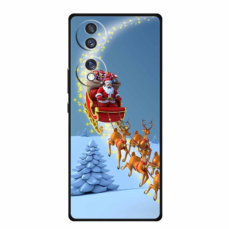 Case For Honor 70 Pro Plus Christmas Soft Silicone TPU Phone Back Cover For Huawei Honor 70 Pro+ Honor70 Lite Cartoon Capa Funda