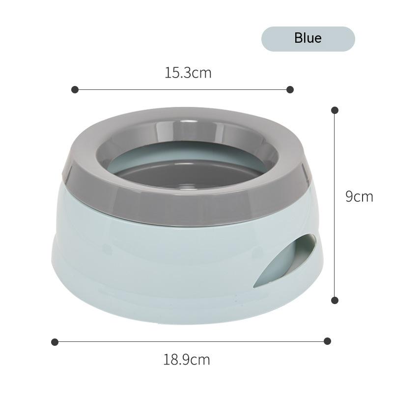 

Pet Car borne Bowl Anti-slip Anti-splash Non-wet Mouth Floating Bowl Cat Dog Supplies Dog Drinking Bowl Dog Food Container 15.3x18.9x8cm синий