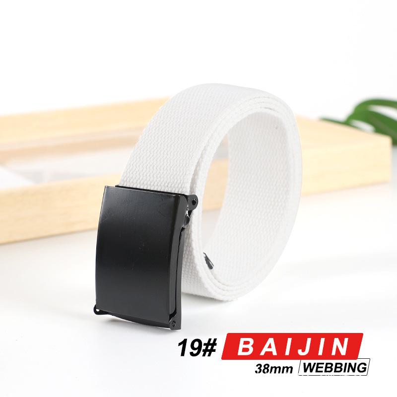 Canvas & Leather Multi-Color Casual Waist Belt - Stylish, Easy-to-Match Accessory for Students