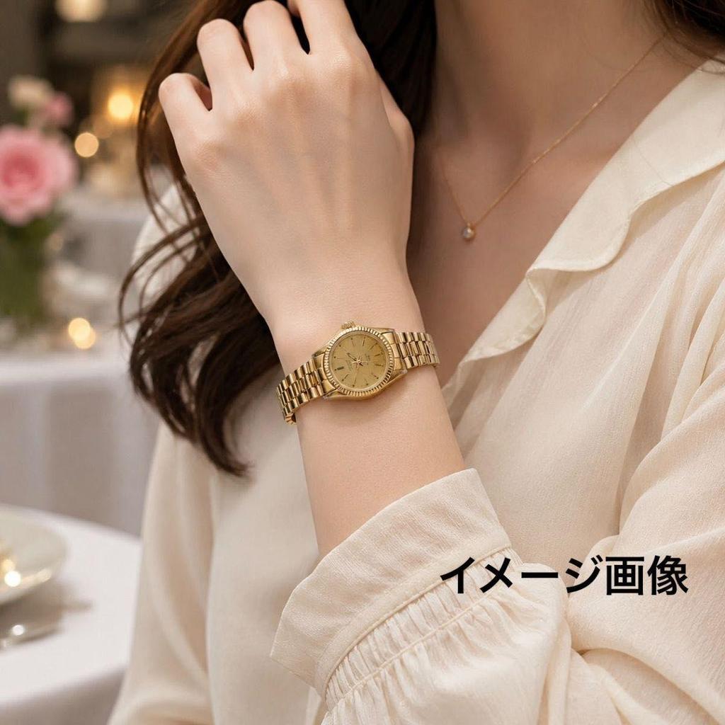 Used 406 ORIENT SWIMMER100 Ladies Watch Quartz Operation Gold