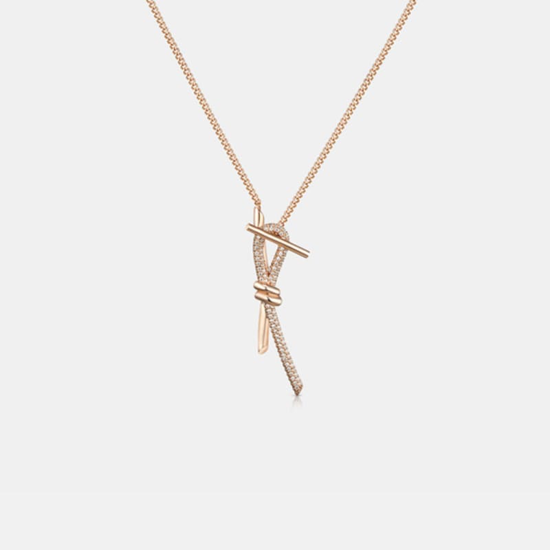 

METROCITY JEWELRY Nodino Sterling Silver Rose Necklace A243SN1219RPA 60cm