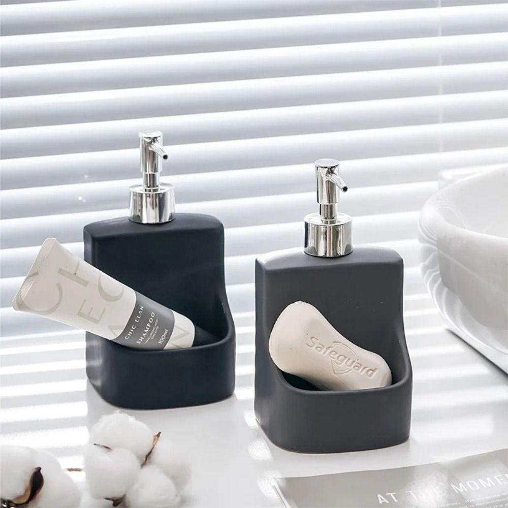 Ceramic Dish Liquid Dispenser 2in1 Refillable Lotion Bottles Ceramic Soap Dispenser  Hotels