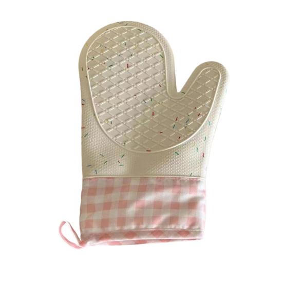 1Pc Silicone Heat Resistant Gloves Non-Slip Oven Mitts Kitchen Hand Clamps Thickened Insulated Gloves for Air Fryers Cooking Barbecue