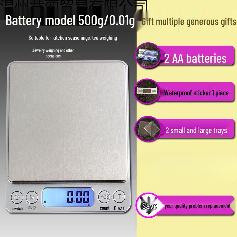 Portable High-Precision Kitchen Scale for Food, Baking, and Flour Weighing