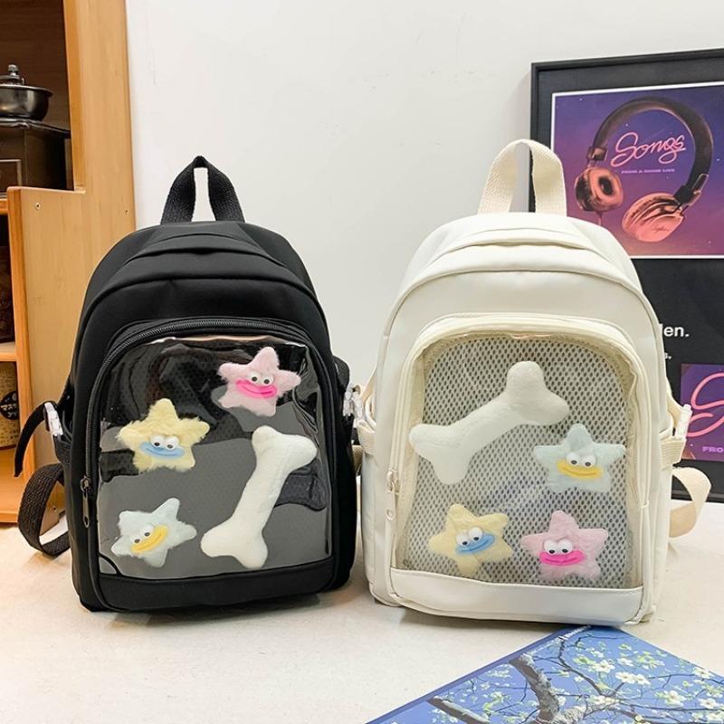 New Cute Girl's Ulzzang Ita Bag Simple Japanese Harajuku Preppy Style Schoolbag Y2k Badge Bag Lightweight Niche Backpack