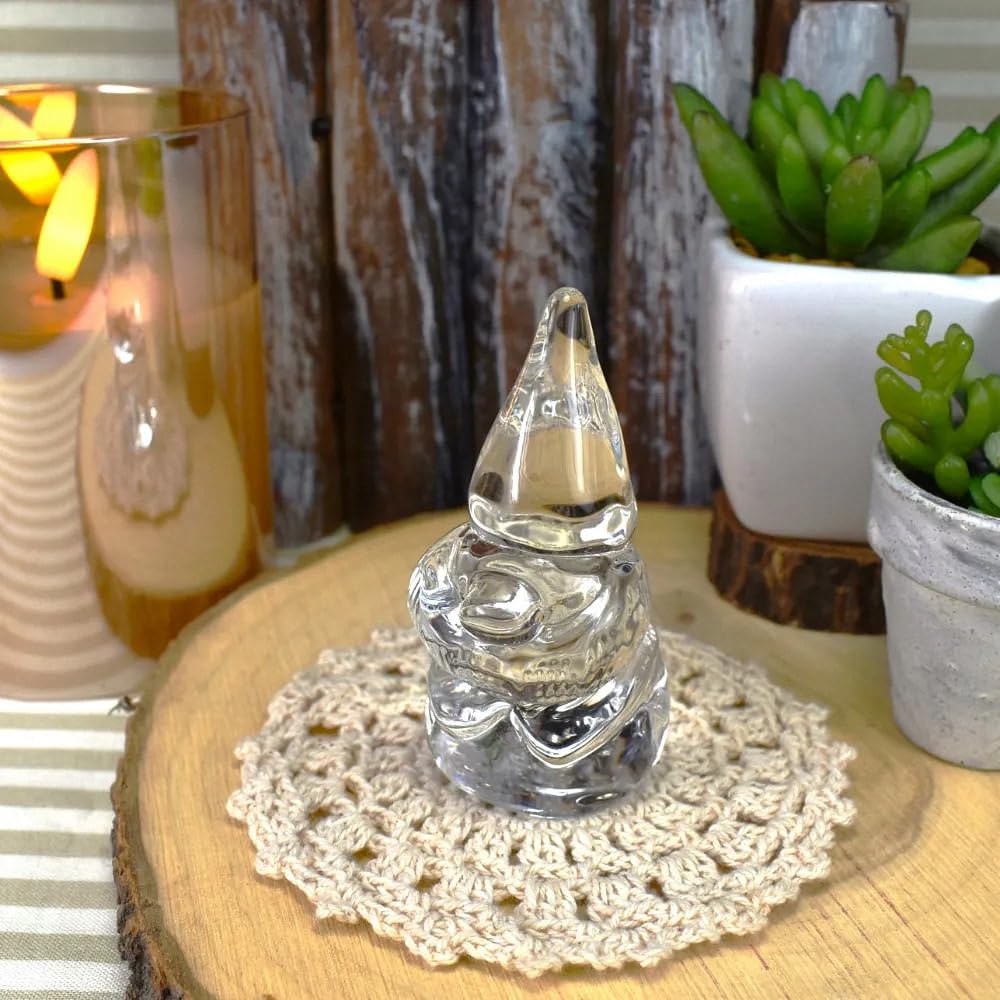 Four Cart Cute Handmade Glass Craft "Nisse, the Fairy that Brings Happiness" x 3-Piece Set