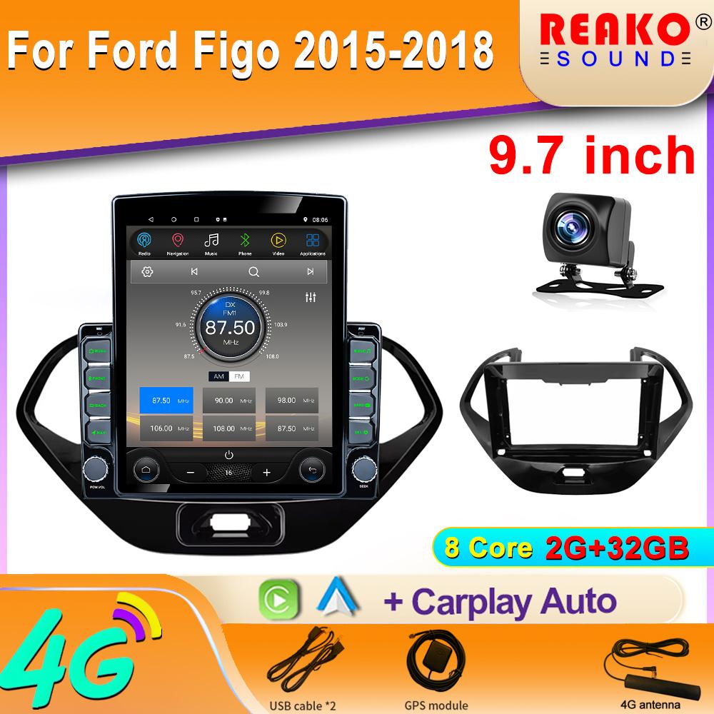 

9,7-дюймовый вертикальный экран Tesla автомобильное радио для FORD FIGO ASPIR KA 2015-2020 GPS навигация мультимедийный видеоплеер Carplay 2din 8 core 2GB+32GB