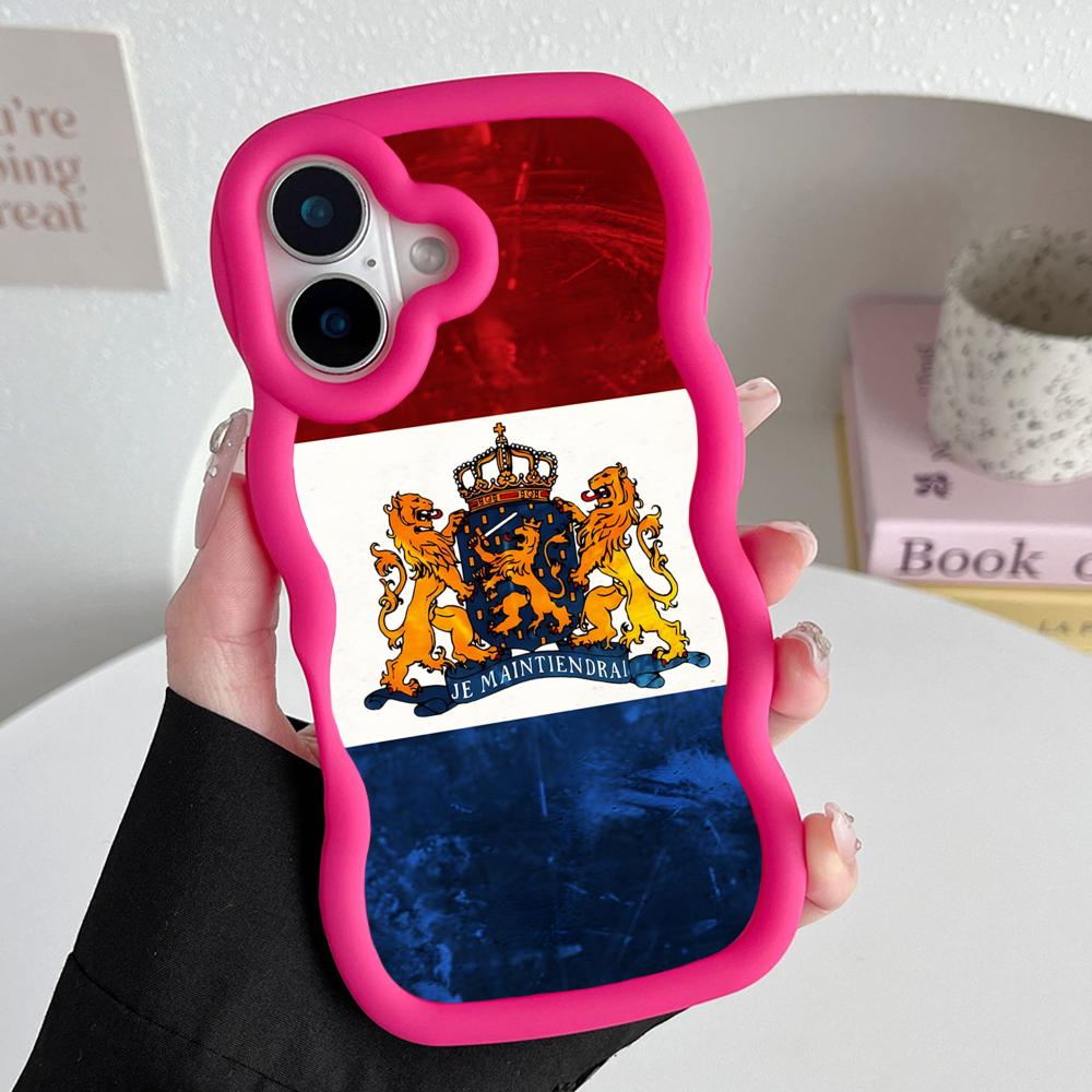 Netherland Dutch Flag Wavy Edge TPU Mobile Phone Case for iPhone 17 16 15 14 13 12 11 Air Pro Max Plus Colorful Cover