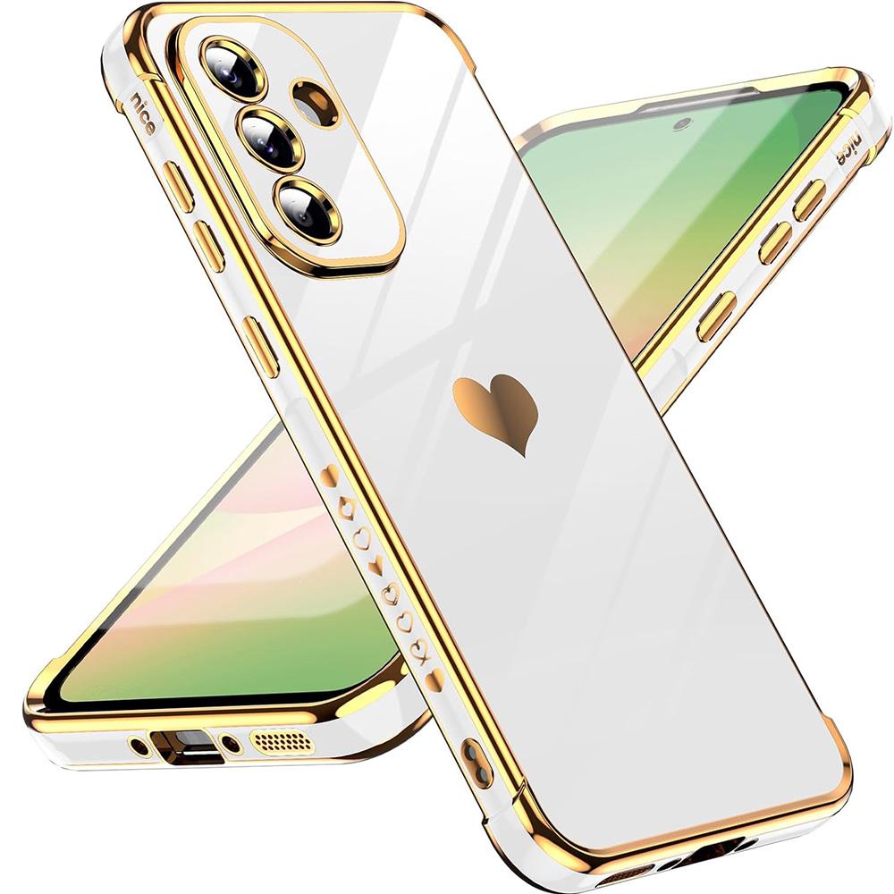 Tuiying002 Luxury Glitter Plating Silicone Soft Case For Samsung Galaxy A56 A36 A26 A16 A55 A35 A25 A15 A54 A34 A14 Love Candy Color Glossy