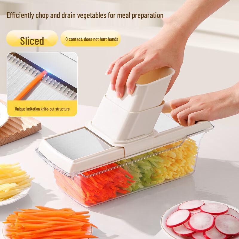 Manual Multi-function Vegetable Slicer & Shredder