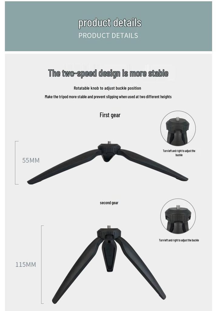 Leshetu Adjustable Height Plastic Tripod with Fill Light for Projectors