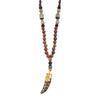 Women Handmade Horn Nepal Buddhist Mala Necklace Long Necklace Wood Beads Pendant