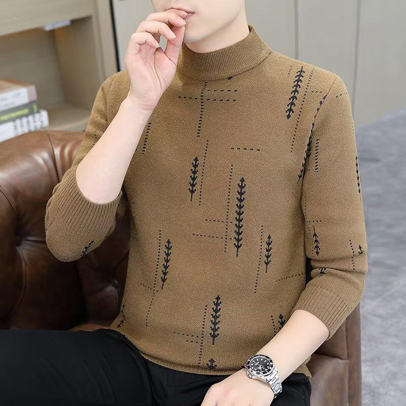 

Men s American Retro Round Neck Knit Sweater - Loose Fit, Japanese Trendy Style, Autumn/Winter Woolen Pullover. 2XL коричневий