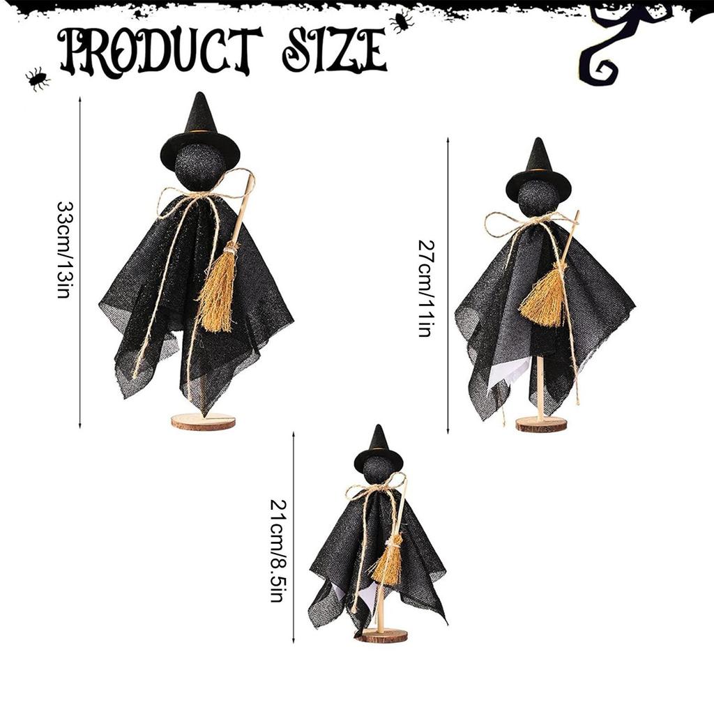Witch Decor Witch Statue Desk Decor Set 3 Pieces Halloween Decorations Table Centerpieces For Living Room Fireplace Bedroom