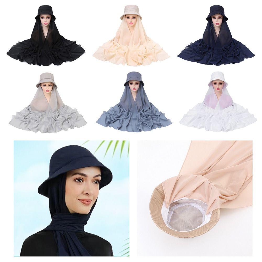 

Женский головной убор, регулируемый платок, рыбацкие шапки, мусульманский хиджаб, тюрбан, шапка, повязка на голову