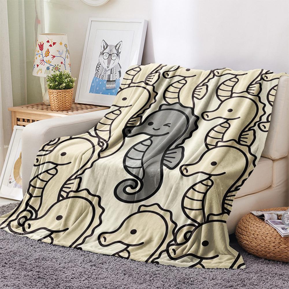 

1Pc Haima Print Flannel Blanket, High quality Comfortable for All Seasons, Home Decor, Warmth and Comfort, Perfect for Christmas Gifts 80cm x 120cm