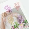 20 Pcs Lovely Decorative Paper Clips Tulips Shape Bookmarks Metal Planner Clips Office Clips for Stationery Lovers