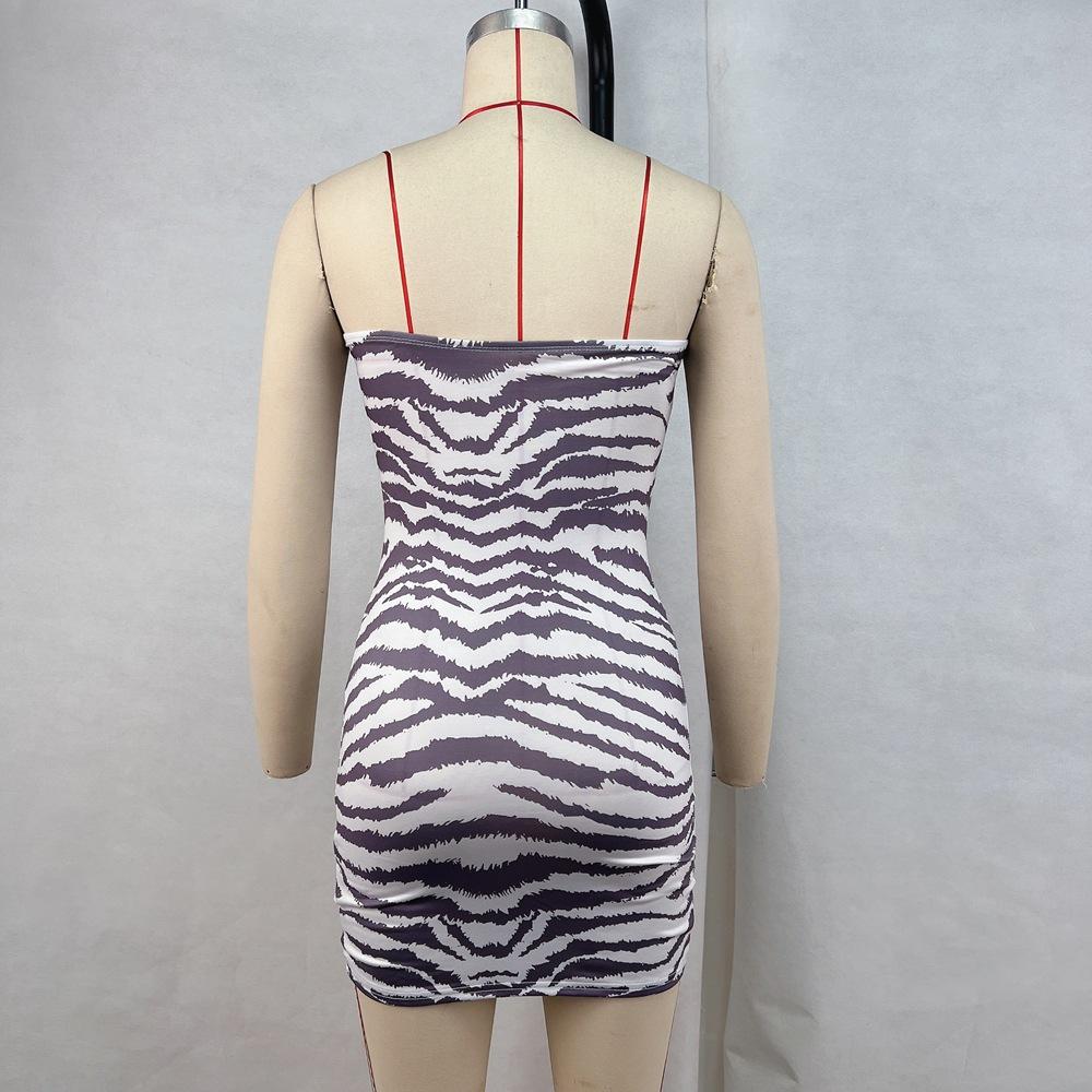 Damen Sexy rückenfreies Top Top Taille Plisseekleid