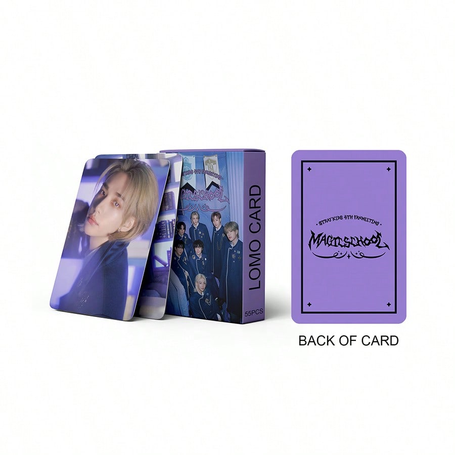 Skzoo 55 Sheet Korean Pop Lomo Cards Album MANIAC JAPAN ENCORE, Small Card Photo Printing Card, High-quality MAGIC STAR XMAS Bangchan