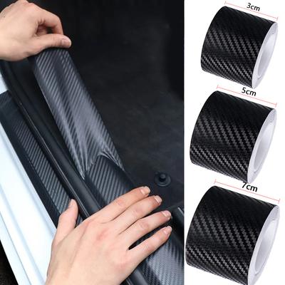 3D Carbon Fiber Car Sticker Carbon Fiber Auto Door Sill Side Mirror Anti Scratch Tape Waterproof Protect Film Car Accessories