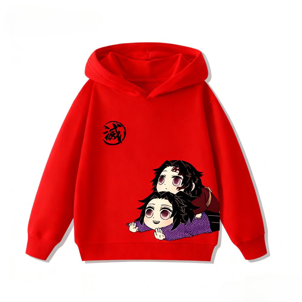 Kinder Demon Slayer Hoodie, Kleidung für Jungen und Mädchen, Warmer Pullover für Herbst und Winter