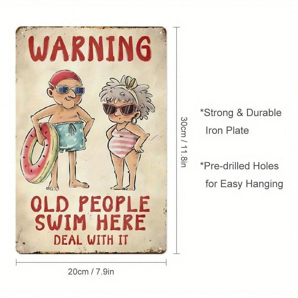 1pc Vintage Funny Metal Tin Sign Wall Decor for Home Kitchen Bar Cafe Garage