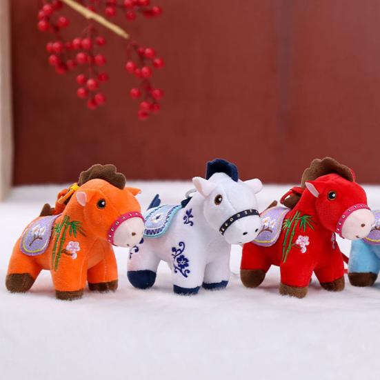 Horse Doll Plush Toy Auspicious Blessings Good Luck in Year of The Horse National Style Plush Doll Hanging Decoration