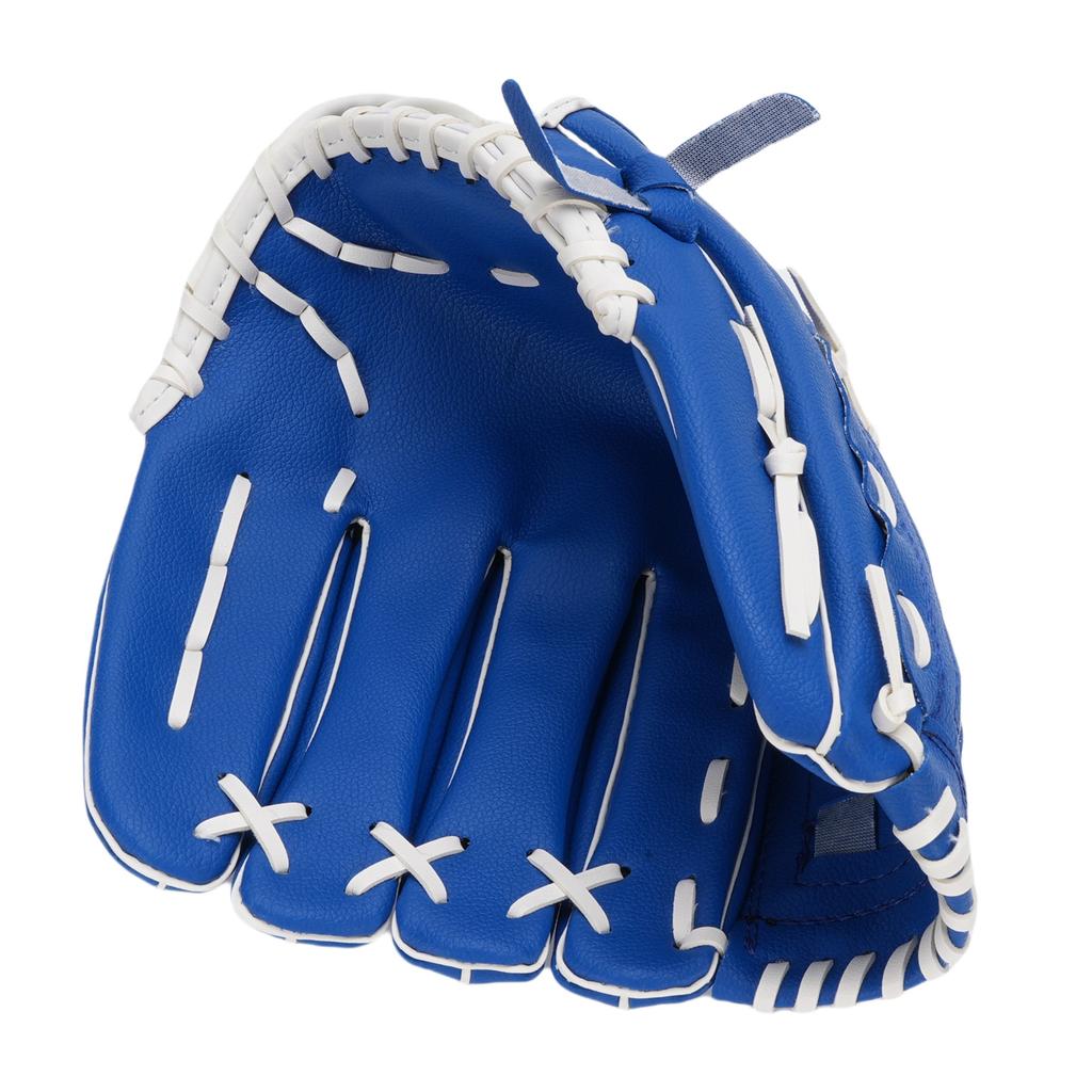 Sports Baseball Glove for Adult Youth Leather Breathable Baseball Softball Glove for Training Blue 24.1cm 9.5in