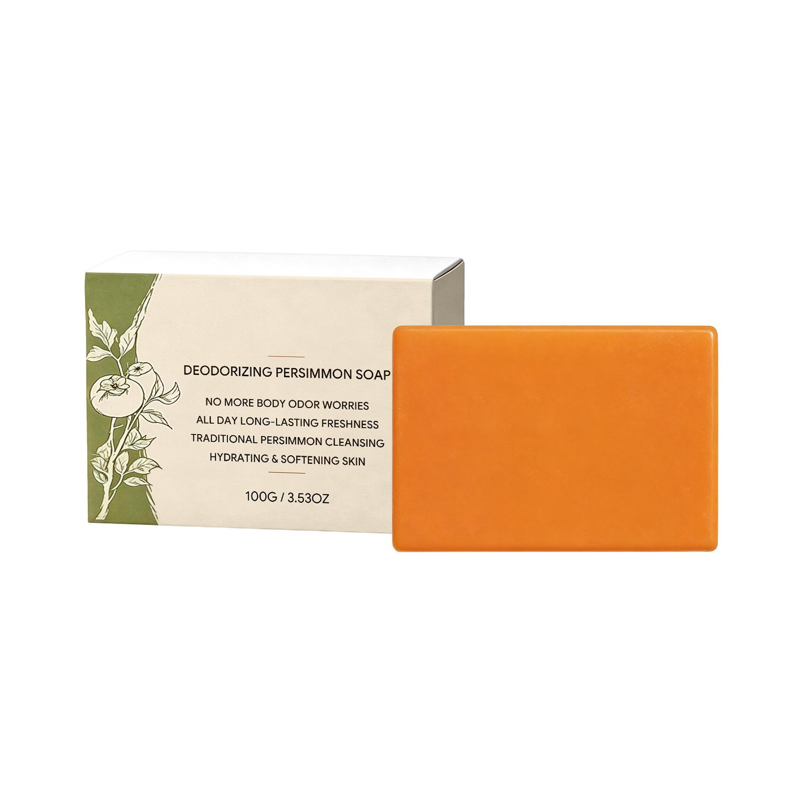 AMZ Persimmon Fresh Skin Cleansing Soap Gentle Cleansing and Moisturizing for Body Skin with Natural Fragrance for Daily Bath Care 100g