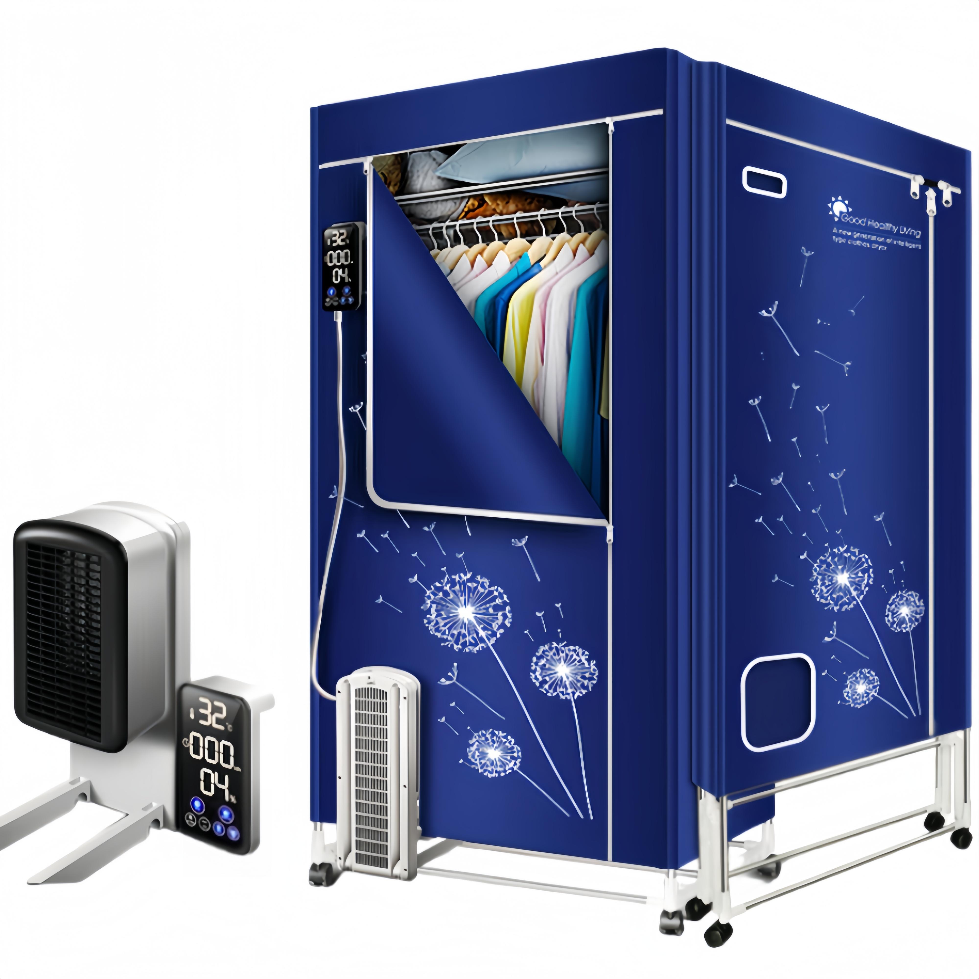 

Электрическая сушилка для одежды, V3T, 1600 ватт, с очисткой отрицательными ионами, три слоя, складное хранение, бытовой шкаф для сушки одежды и обуви синий