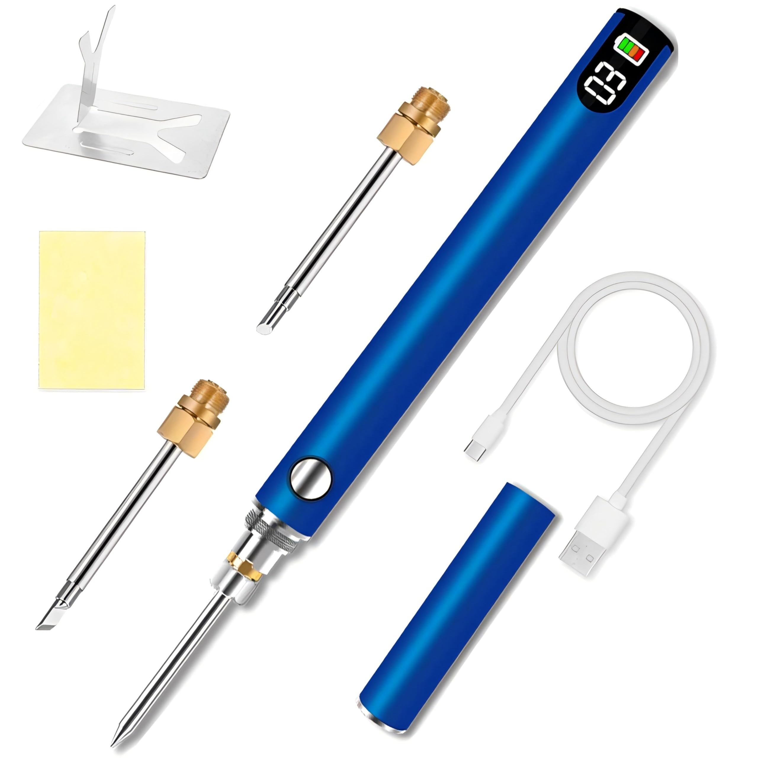 

Digital Rechargeable Soldering Soldering Three Temperature Settings Automatic Heating Wireless Soldering Charging Cable Japanese Instruction Manual