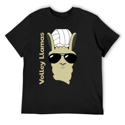 Volley Llama Text T-Shirt Aesthetic Clothing Shirts Graphic Tees Man T Shirt Plain White T Shirts Men