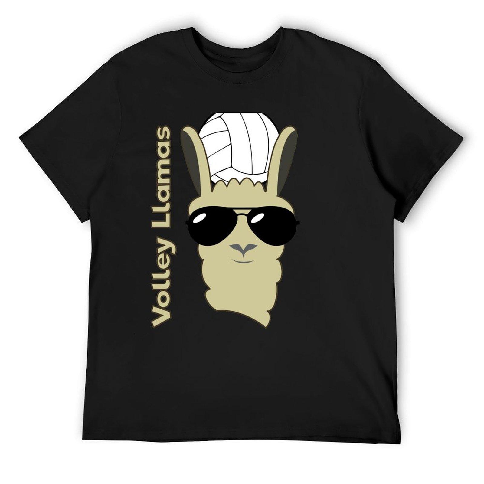 

Волейбольная Лама Текстовая Футболка Эстетичная одежда футболки графические футболки мужская футболка однотонные белые футболки мужские 4XL