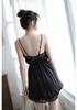 Yi Xiang Man Red Rose Faux Silk Camisole Dress - Romantic Push-up Lingerie, One Size Fits All, European & American Hollow-out Design