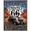 USA Route 66 Metal Signs Wall Poster Plaque Warning Sign Vintage Iron Painting Decoration for Home Cafe Living Room Club Bar