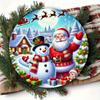 Vintage Metal Sign Blue Deer Merry Christmas Retro Tin Plate Wall Decor Home Holiday Gift 20 Cm