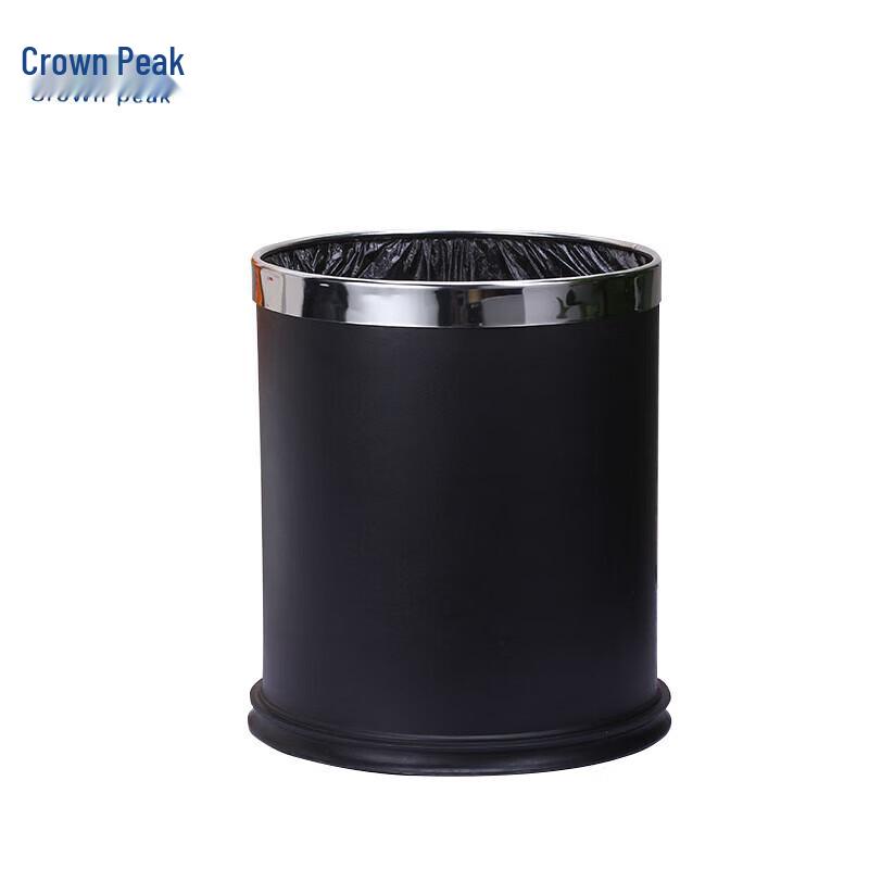 Guanfeng 10L Black Round Flame Retardant Iron Waste Bin