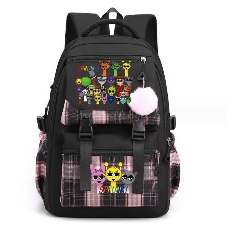 Sac à dos scolaire grande capacité pour enfants avec design de dessin animé imprimé Garçons Filles Matériau en nylon Multiples poches Durable