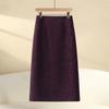 Lux Women's Sequin Tweed French-Style Wool Skirt for Autumn/Winter 2025
