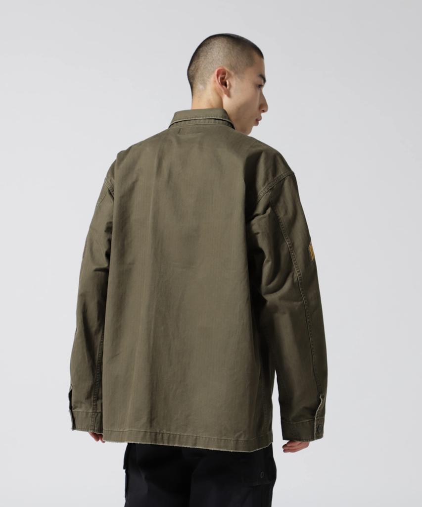 VINTAGE WASH TYPE Wash Type Khaki [AVIREX] OG-107 SHIRT/Vintage Shirt, Men's, L, 180,