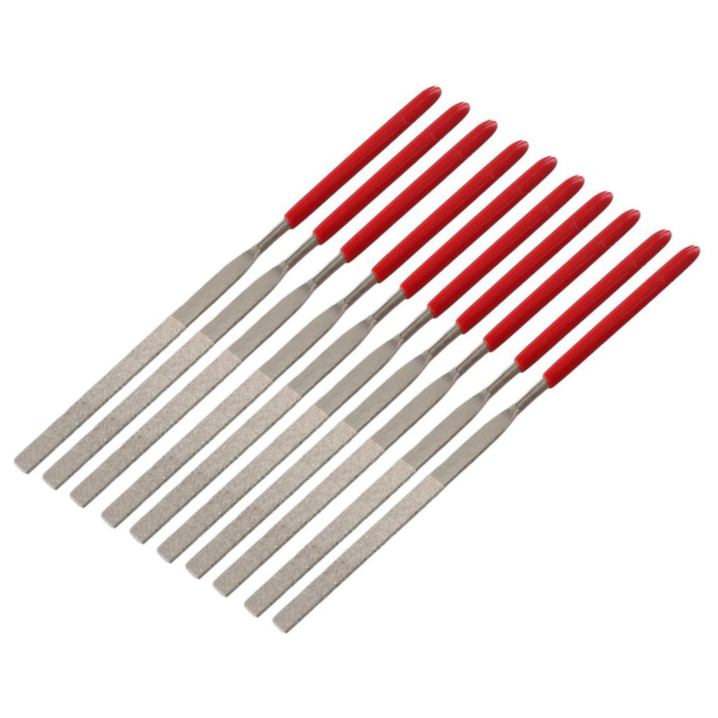 Needle Files Set Mini Needle Files Room Home Indoor Grinding Red+Silver Electroplated Emery Long Service Life
