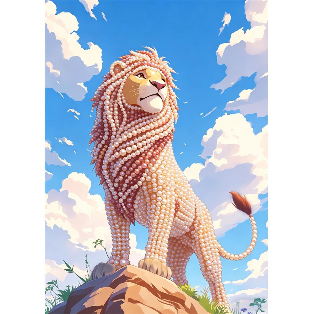 

Disney DIY Pearl Painting The Lion King Decorative Painting Creative Ornaments Friends Gifts Desktop Furnishings Home Decoration 30x40